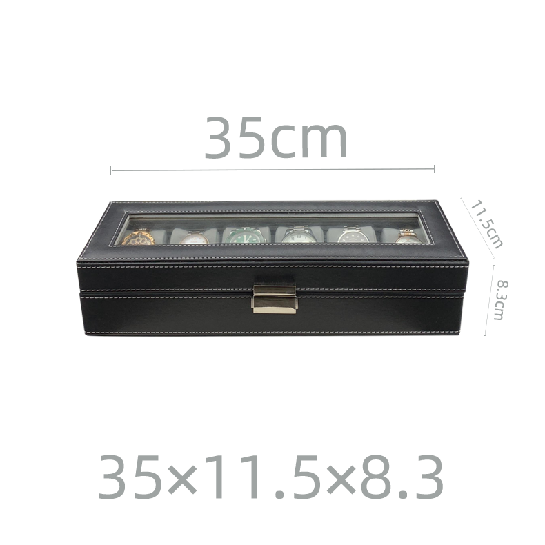 黑色翻盖手表皮盒